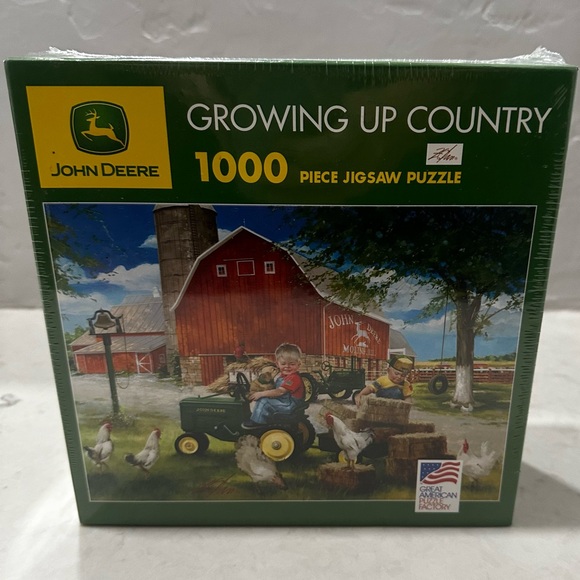John Deere Other - John Deere Growing Up Country 1000 Piece Jigsaw Puzzle 19 x 26 New Sealed